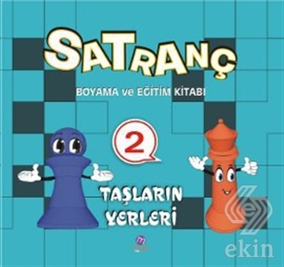 Satranç Boyama Kitabı 2 - Taşların Yerleri