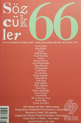 Sözcükler Dergisi Sayı : 66 Mart-Nisan 2017
