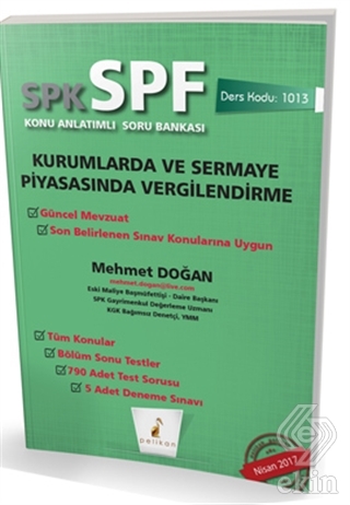 SPK - SPF Kurumlarda ve Sermaye Piyasasında Vergil