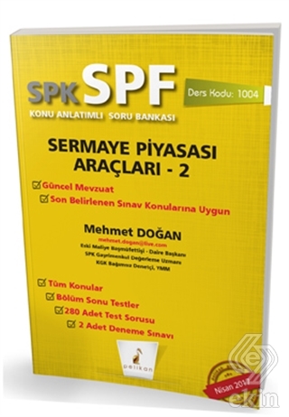 SPK - SPF Sermaye Piyasası Araçları 2 Konu Anlatım