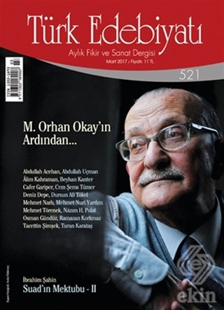 Türk Edebiyatı Dergisi Sayı : 521 Mart 2017