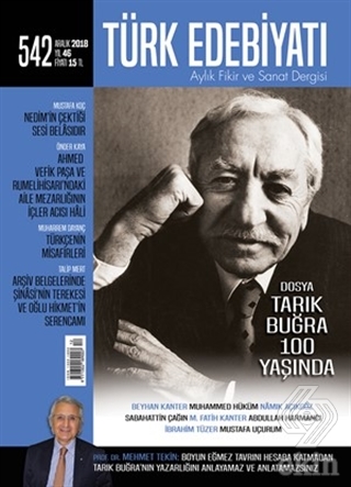 Türk Edebiyatı Dergisi Sayı : 542 Aralık 2018