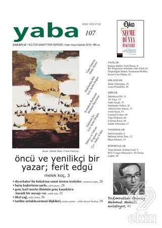 Yaba Edebiyat Dergisi Sayı: 107 Nisan-Mayıs-Hazira