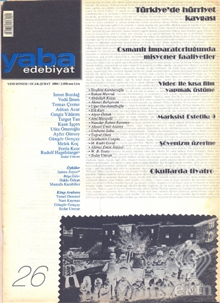 Yaba Edebiyat Dergisi Sayı: 26