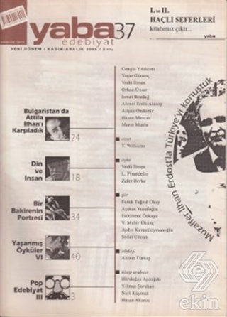Yaba Edebiyat Dergisi Sayı: 37