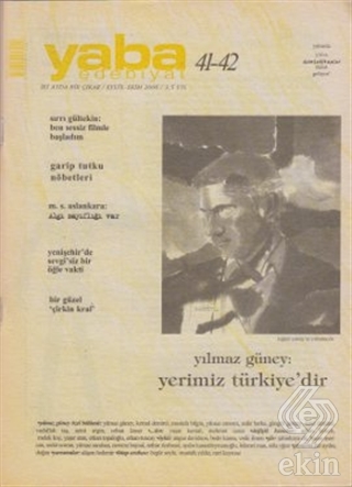 Yaba Edebiyat Dergisi Sayı: 41-42