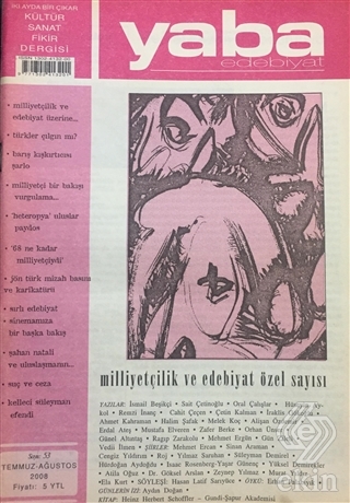 Yaba Edebiyat Dergisi Sayı: 53