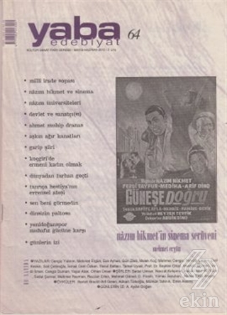 Yaba Edebiyat Dergisi Sayı: 64