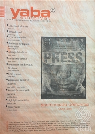 Yaba Edebiyat Dergisi Sayı: 70