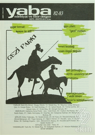 Yaba Edebiyat Dergisi Sayı: 82 - 83