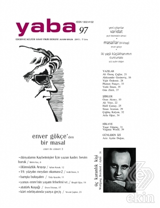 Yaba Edebiyat Dergisi Sayı: 97 Kasım-Aralık 2015