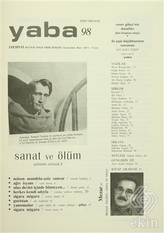 Yaba Edebiyat Dergisi Sayı: 98 Ocak-Şubat-Mart 201