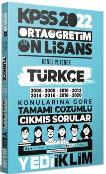Yediiklim Yayınları 2022 KPSS Ön Lisans Genel Yete