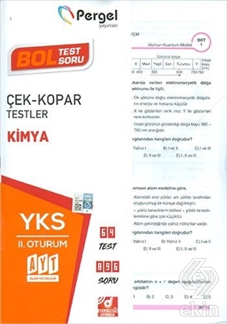 YKS 2. Oturum Kimya Çek Kopar Testler