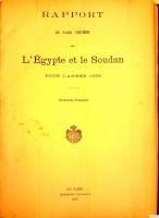 Rapport de Lord Cromer sur L'Egypte et le Soudan pour l'annee 1906