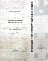 The Wedding Ceremony of Saliha Sultan : 1834 Part 1-2, Textual Analysis, Critical Edition and Facsimile Saliha Sultan'ın Düğününü Anlatan Surnameler (1834) İnceleme, Tenkitli Metin ve Tıpkıbasım (1. Kısım Tıpkı Basım - İndex)