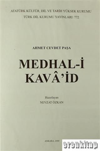 Ahmet Cevdet Paşa : Medhal - i Kava'id