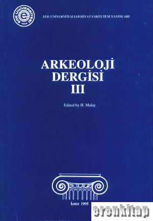 Arkeoloji Dergisi [03] III (1995) Hasan Malay