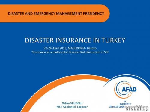 Disaster and Emercency Management Presidency 2013 - 2017 Strategic Pla
