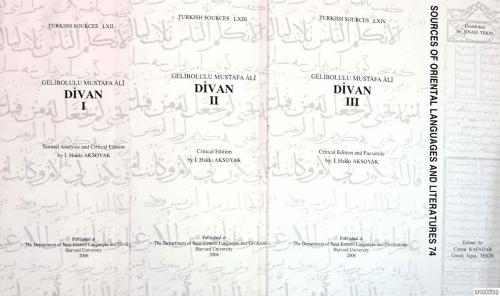 Divan I-III Textual Analysis and Critical Edition: Divan, İnceleme, Te