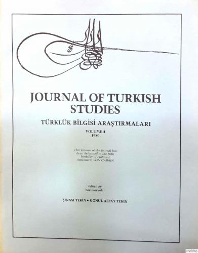 Journal of Turkish Studies : Türklük Bilgisi Araştırmaları 4. SAYI