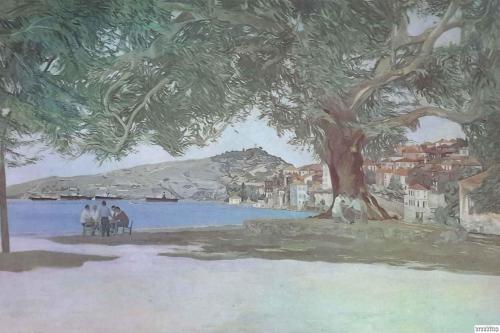 Karadeniz Ereğlisi, O. Zeki Oral ( 1925 - 2012 ) 48x68 cm. O. Zeki Ora