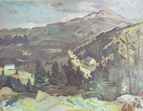 Manzara, Şefik Bursalı ( 1905 - 1990 ) 48x68 cm.