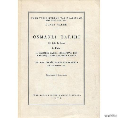 Osmanlı Tarihi. 3. Cilt, 1. Kısım Ciltli