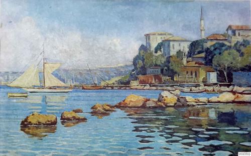 Peyzaj, Halil Paşa ( 1856 - 1940 ) 48x68 cm.