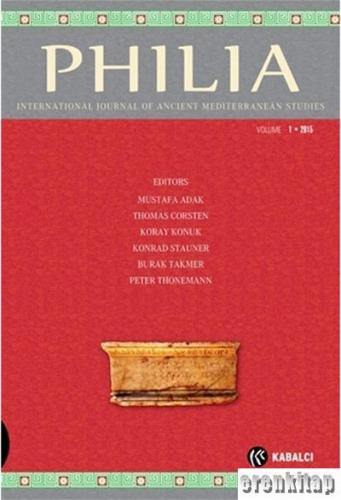 Philia Vol. 1 : 2015 - International Journal of Ancient Mediterranean Studies