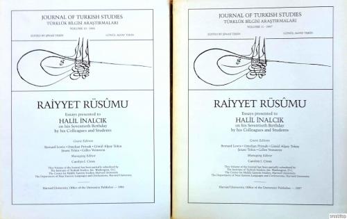 Raiyyet Rüsumu 1 - 2 : Essays Presented to Halil İnalcık on his Seventieth Birthday by his Colleagues and Students