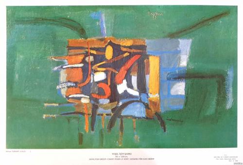 Yeşil İçin Şarkı, Adnan Turani ( 1925 - 2016 ) 35x50 cm. Adnan Turani