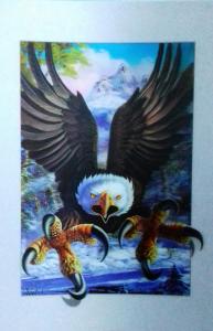 3D Kartal 3 Üç Boyutlu Hareketli Resim Duvar Tablo