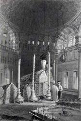 Interior of the Mausoleum of Sultan Solyman [
Sultan Süleyman'ın Türbesi, Süleymaniye Camii
]