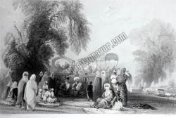 Musicians at the Asian Valley of Sweet Waters,
1838, ( İstanbul, Küçüksu, Musikişinaslar )