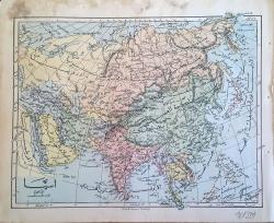 Asya Haritası, Osmanlıca
