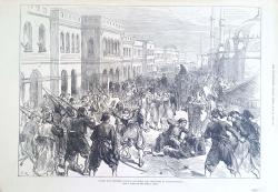 Street riot between Turkish Gendarmes and Christians at Constantinople