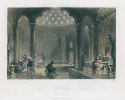 Constantinople, Turkish Bath, 1838, (Türk Hamamı)