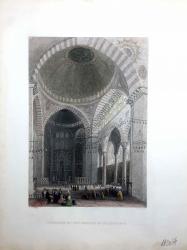 Interior of the Mosque of Suleimanie [
Süleymaniye Camii'nin içeriden görünüşü ]