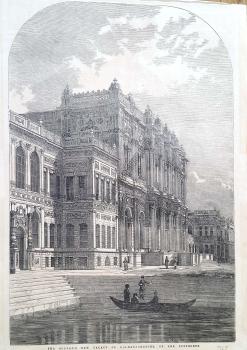 The Sultan's New Palace of Dolmabaghdsche on the Bosphorus [İstanbul, Dolmabahçe Sarayı]