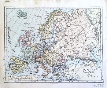 Avrupa Haritası, Osmanlıca,