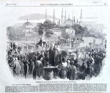 Procession of the Sultan at the festival of the Bairam Constantinople.