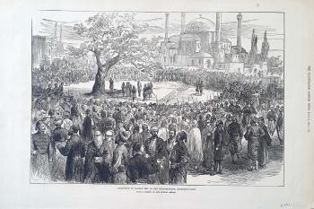Execution of Hassan Bey at the Seraskierate, Constantinople [İstanbul, Harbiye Nezareti, Beyazıt]
