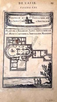 Plan de l'Eglise du Saint Sepulchre et du Mont-Calvaire a Jerusalem Mo