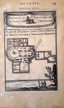 Plan De l'Eglise Du Saint Sepulchre Et Du Mont-Calvaire a Jerusalem Moderne