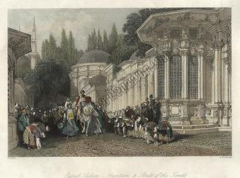 Constantinople, Eyoub Sultan, Fountain & Street of Tombs, 1838, (İstan