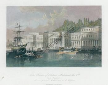 Constantinople, Palace of Sultan Mahmud II, 1838 (Sultan 2, Mahmut'un yaptırdığı Dolmabahçe Sarayı, sonradan yıkıldı.)