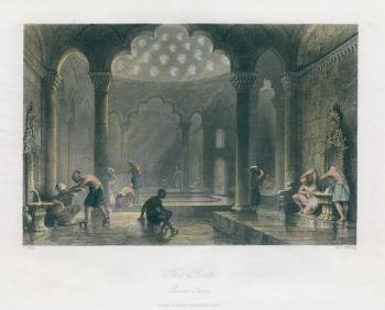 Constantinople, Turkish Bath, 1838, (Türk Hamamı) Robert Walsh