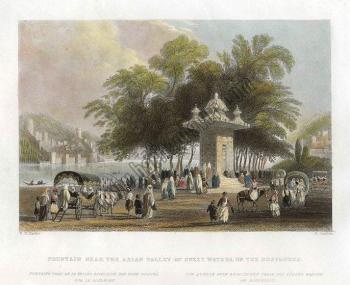 Fountain near Asian Valley of Sweet Waters on the Bosphorus, 1838, (İs