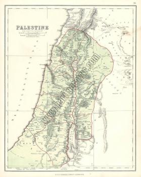 Palestine, 1855, (Filistin Haritası)